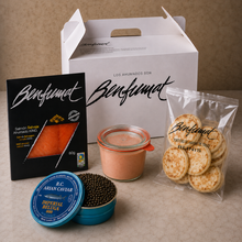 Cargar imagen en el visor de la galería, Pack Gourmet Premium Beluga - Caviar, Foie Gras, Salmón Ahumado Premium
